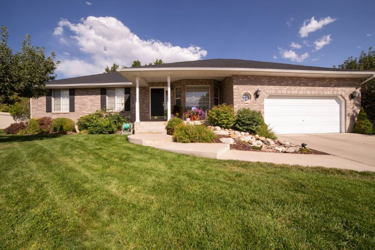 A modern garage door enhancing a home's curb appeal