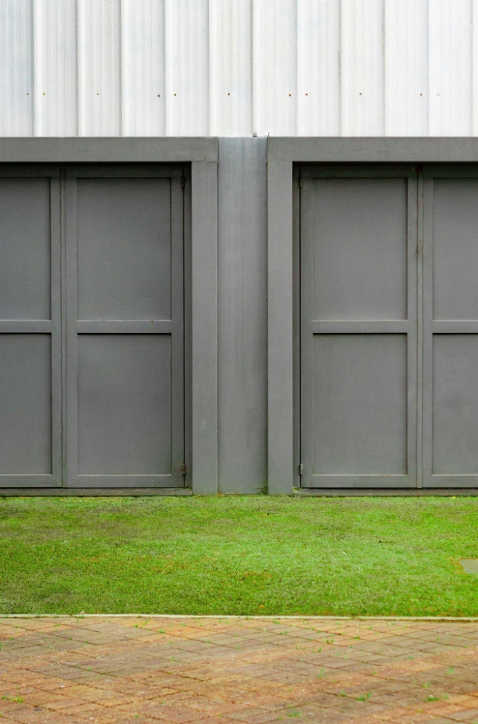 Gray garage door in Oakley